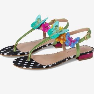 Colorful Butterfly Embellished Sandals